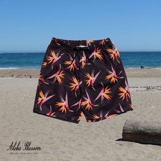 Aloha Blossom " Birds Of Paradise Beach Shorts"  
