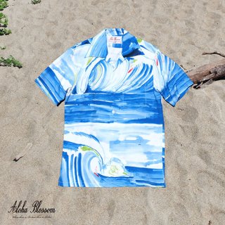 Aloha Blossom " Big Wave " Aloha Shirts 