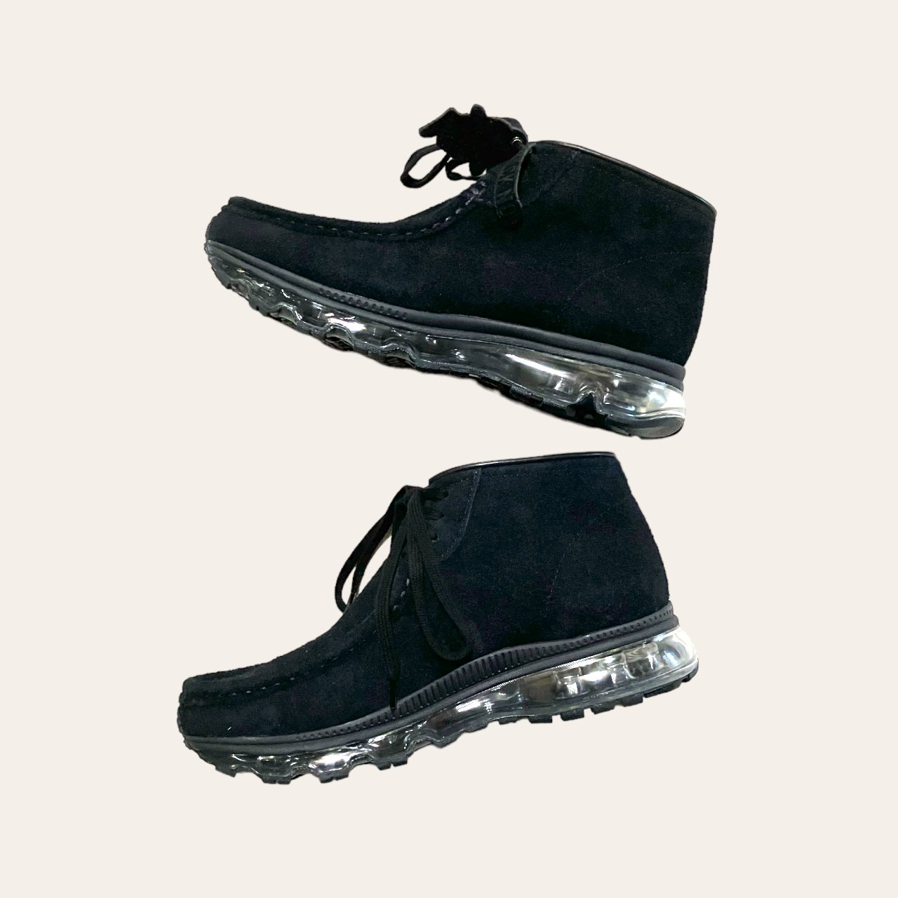 Tomo & Co◇×STOCK NO AIR MOCCASINS 28cm BLK スウェード TM-STOCKNO