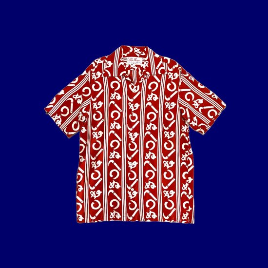 Aloha Blossom " Kamawanu" Aloha Shirts / Red