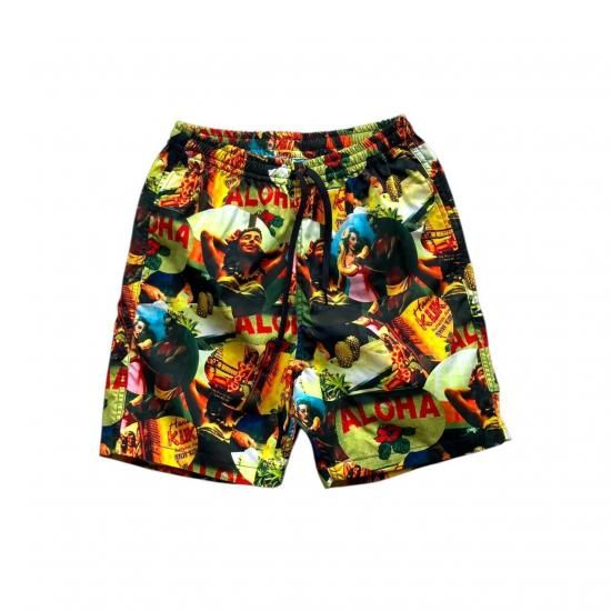 Aloha Blossom " Wez Collage Beach Shorts"  