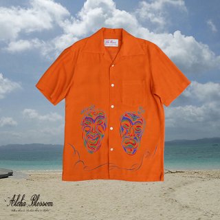 Aloha Blossom " Angama" Aloha Shirts / orange