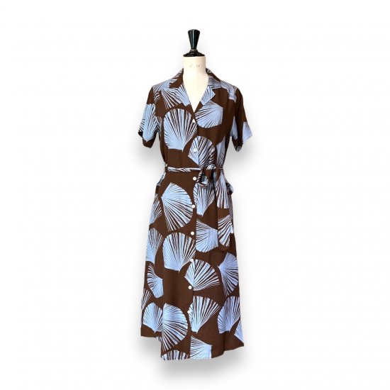 Aloha Blossom " Kuba" Shirts Dress Brown