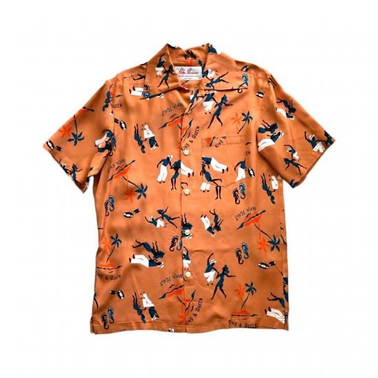 Aloha Blossom " King & Queen " Aloha Shirts / Light Brown