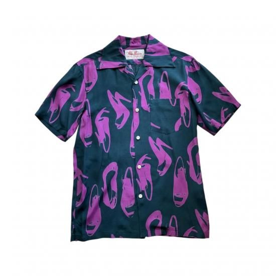 Aloha Blossom " Heels " Aloha Shirts / Navy