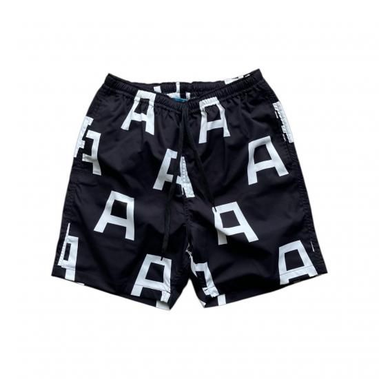 Aloha Blossom " A Sign Beach Shorts"  black