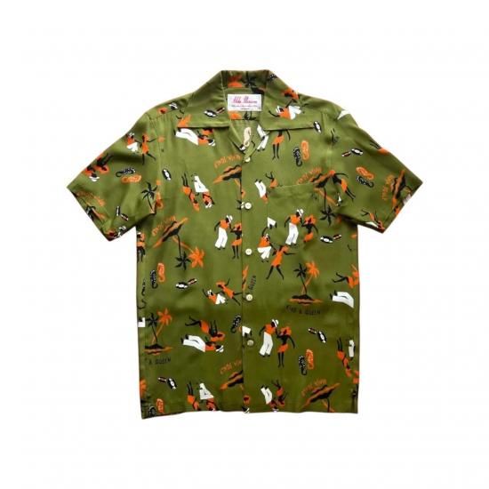 Aloha Blossom " King & Queen " Aloha Shirts / Khaki