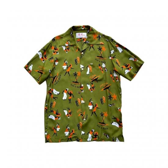 Aloha Blossom " King & Queen " Aloha Shirts / Khaki