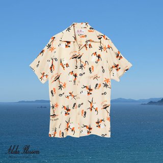 Aloha Blossom " King & Queen " Aloha Shirts / Beige
