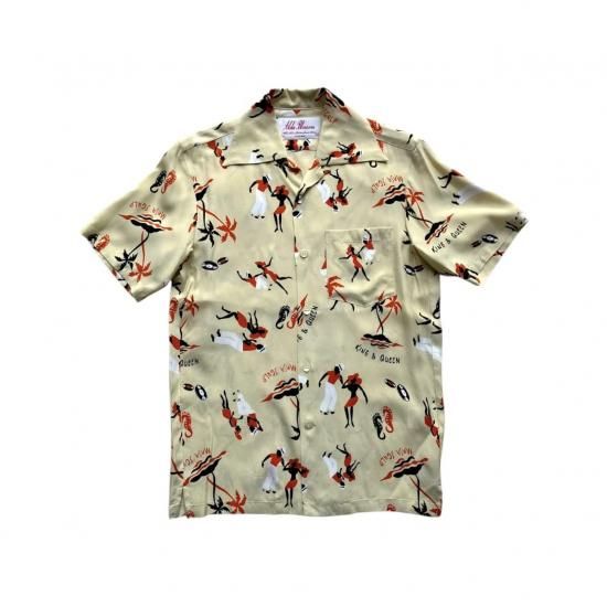 Aloha Blossom " King & Queen " Aloha Shirts / Beige