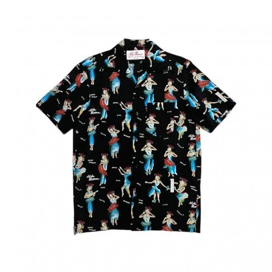 Aloha Blossom " Hula Girl " Aloha Shirts / Black