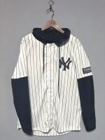 USED YANKEES HOODED LONG TEE