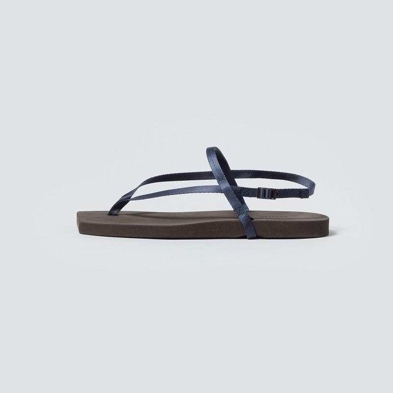AURALEE ꡼ BELTED BEACH SANDALS MADE BY FOOT THE COACHER / DARK BROWNNAVY