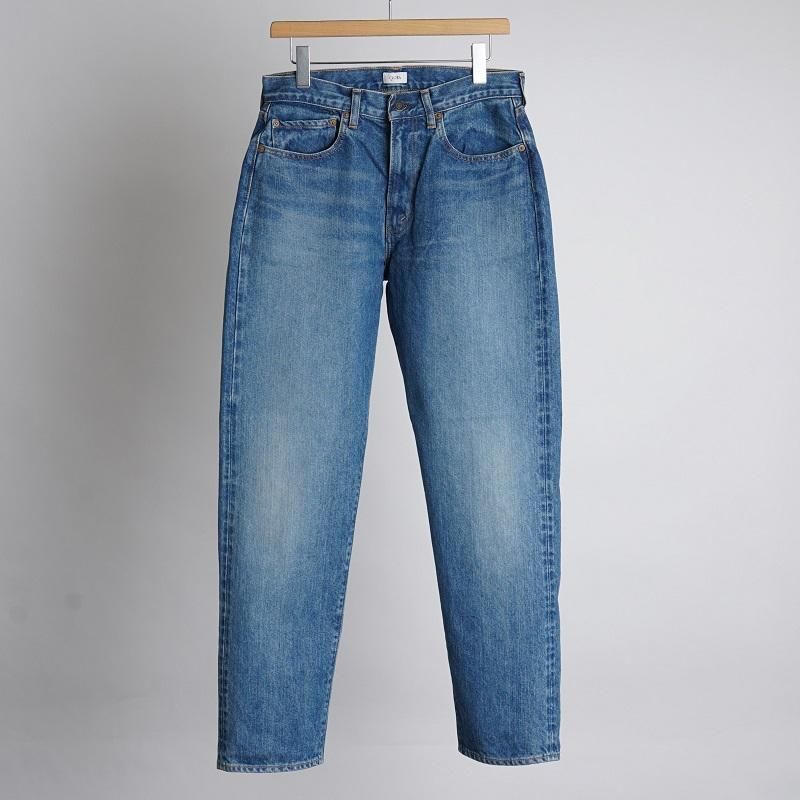 【22SS】【CIOTA シオタ】 インディゴ スビンコットン 13,5oz テーパードデニム / MEDIUM DARK BLUE DAMAGE