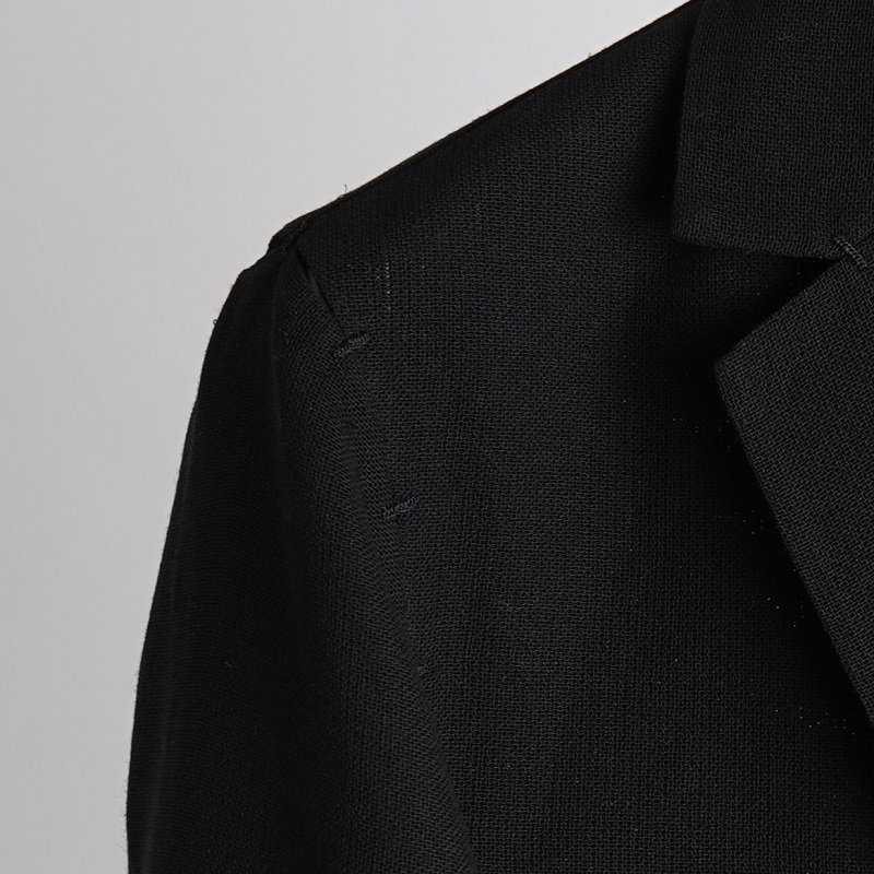 POSTELEGANT ݥƥ쥬ȡ Washi Paper Wool Rever Jacket / BLACK