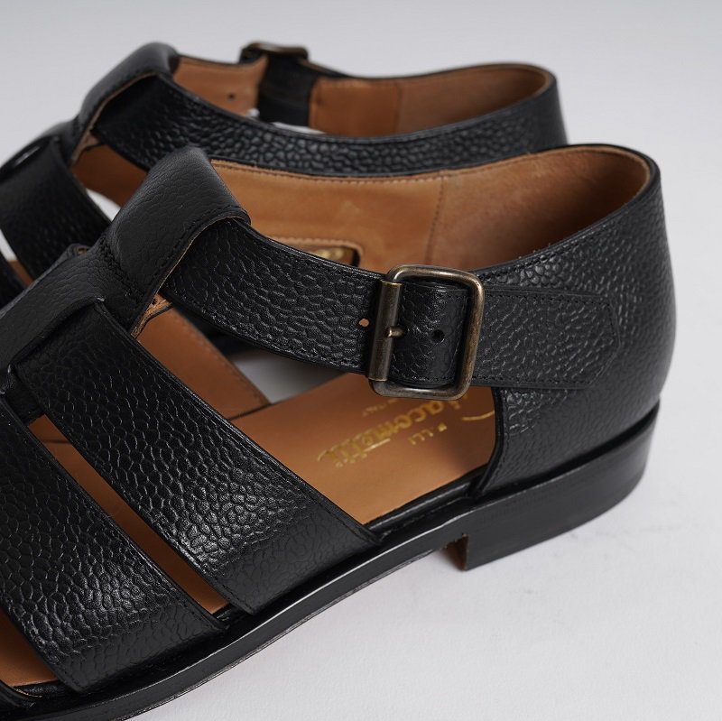 F.LLI Giacometti フラテッリジャコメッティ】 FG166-GURUKA SANDALS- / BLACK - Avelia  ONLINE STORE