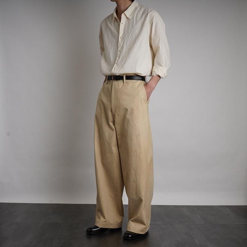 I am dork アイアムドーク】 WORK PANTS -COLD DYED- / BEIGE -Avelia 