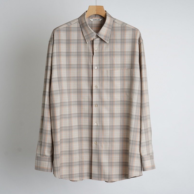 auralee 23ss wool check shirt size3 新品 | connectedfire.com