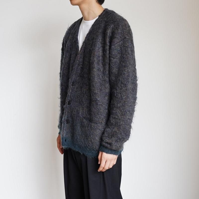 yoke Jacquard Mohair Cardigan-