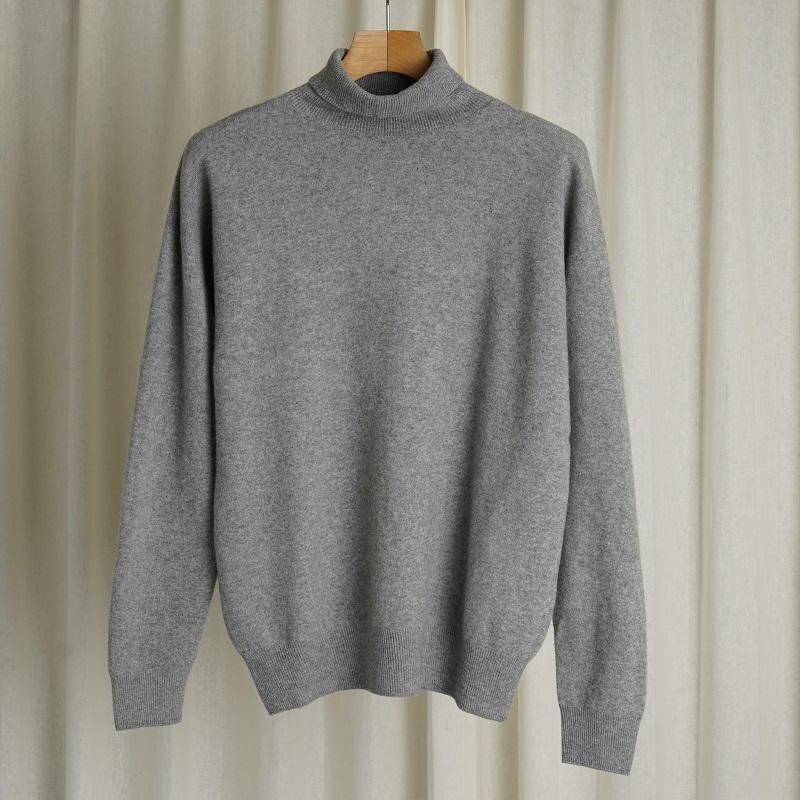 【22AW】【MITTAN ミッタン】 ウールタートルセーター / 濃灰