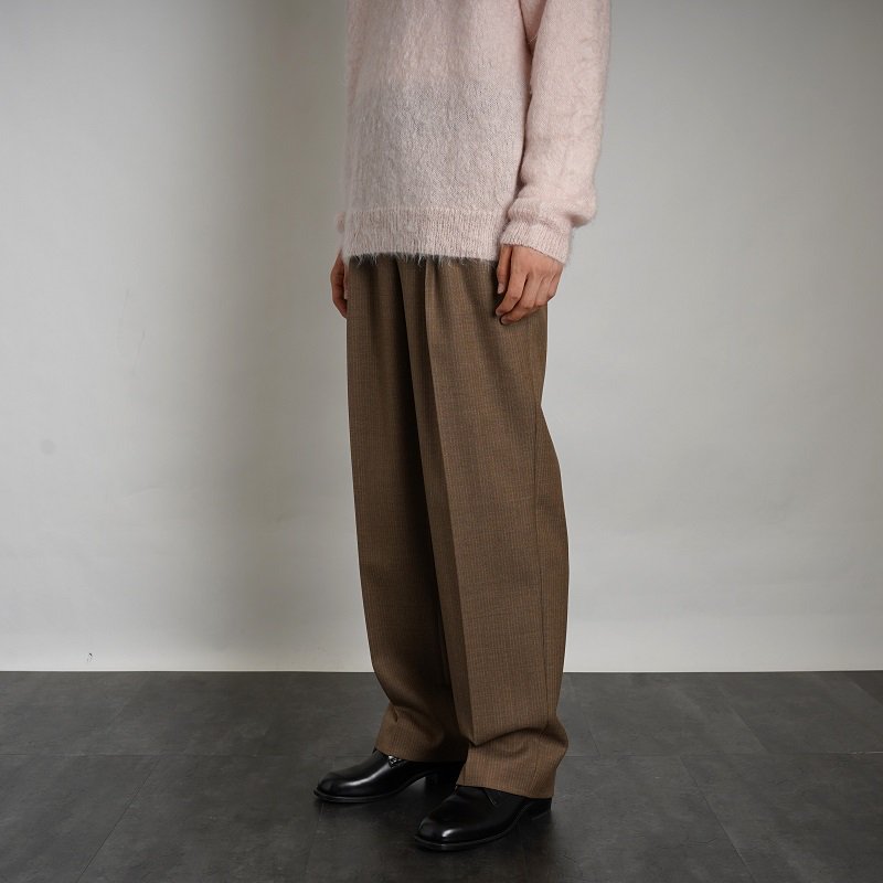 AURALEE BLUEFACED WOOL TWO-TUCK SLACKS hamyarsalamat.com