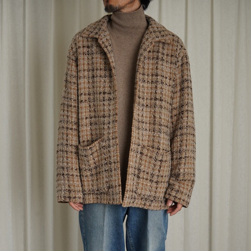 AURALEE オーラリー】 HOMESPUN TWEED SHIRTS BLOUSON / BEIGE TWEED - Avelia ONLINE  STORE