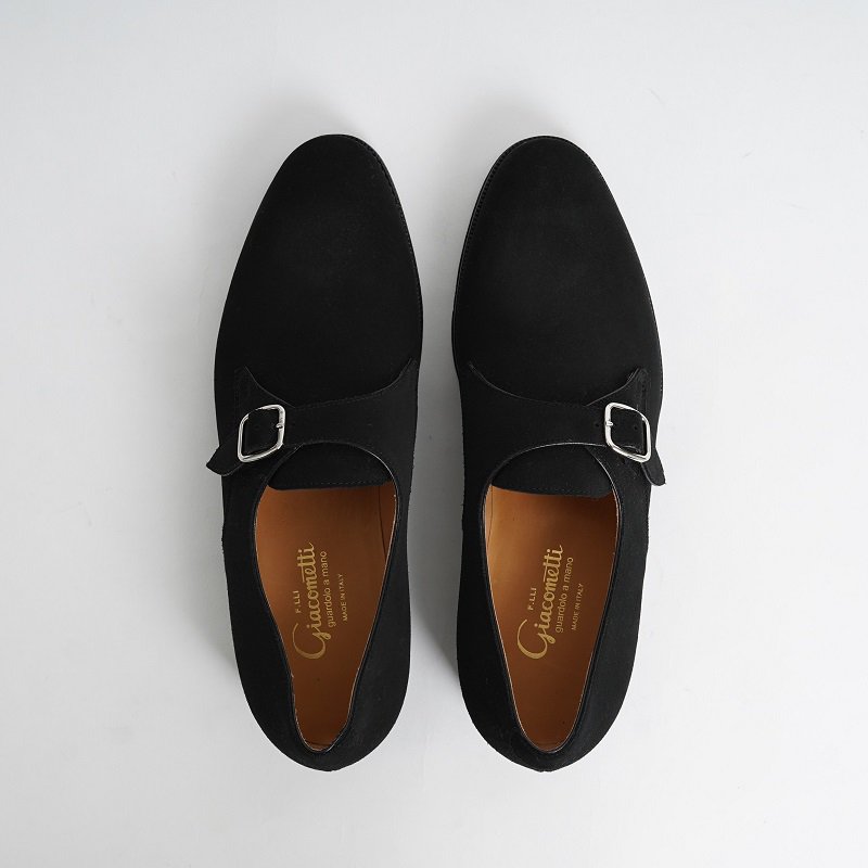 F.LLI Giacometti フラテッリジャコメッティ】 FG498-SINGLE MONK STRAP SHOES / BLACK -  Avelia ONLINE STORE