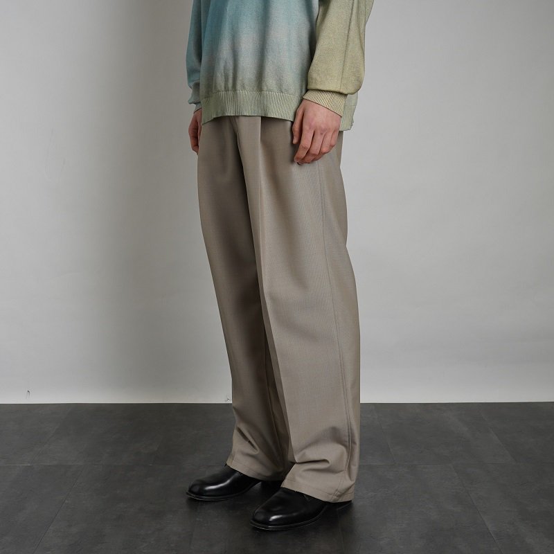 【LEMAIRE ルメール】 LOOSE PLEATED PANTS / ICE GRAY BEIGE CHINE