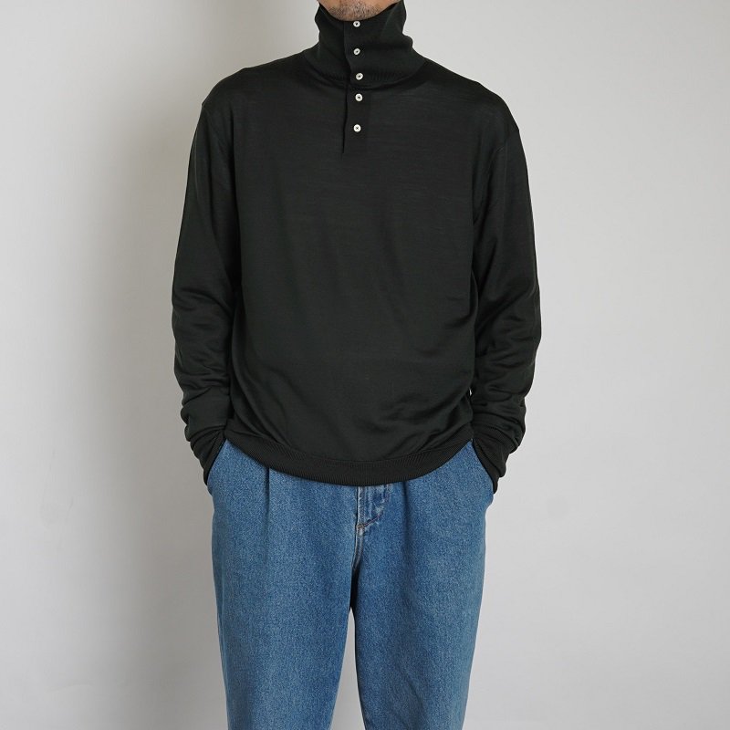 【22AW】 【MAATEE＆SONS マーティーアンドサンズ】 POLO TURTLE SWEATER / GREEN - Avelia  ONLINE STORE