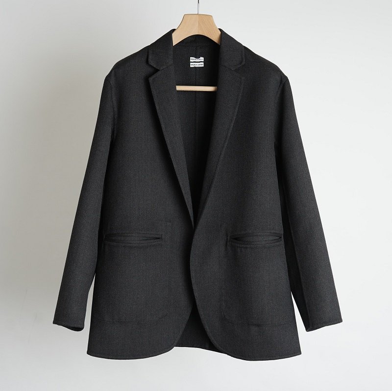 POSTELEGANT ݥƥ쥬ȡ Fine Wool Twill Rever Jacket / HEATHER CHARCOAL