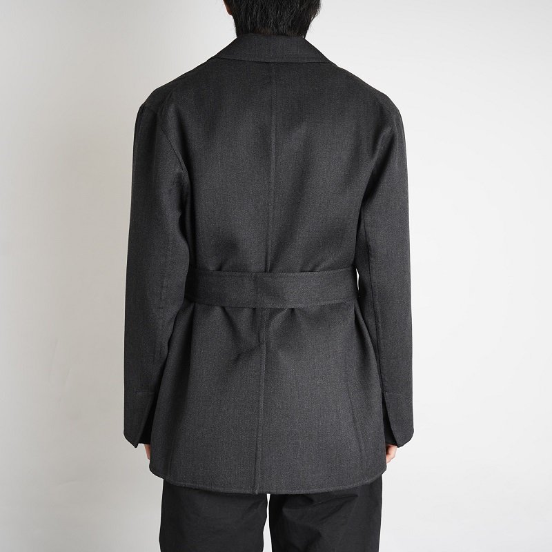 POSTELEGANT ポステレガント】 Fine Wool Twill Rever Jacket / HEATHER CHARCOAL -  Avelia ONLINE STORE