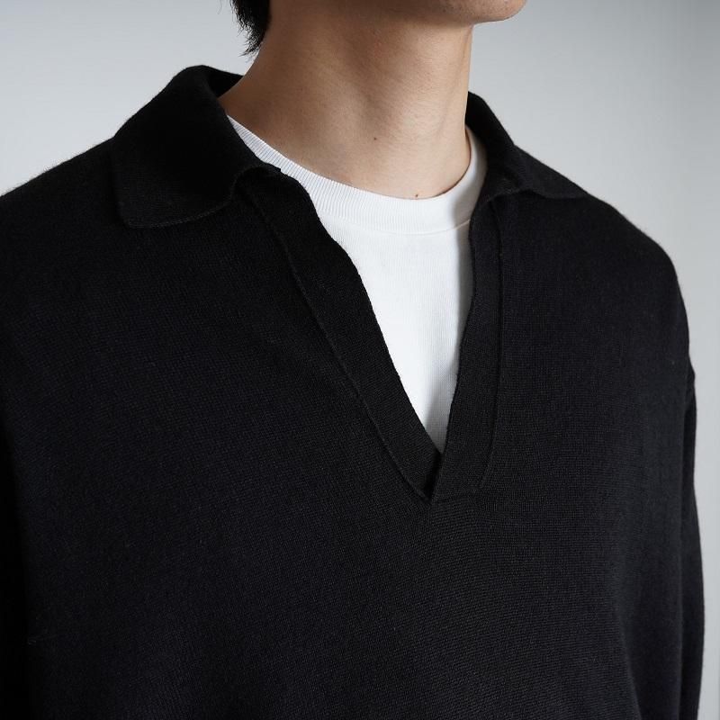 AURALEE オーラリー】SUPER FINE CASHMERE SILK KNIT SKIPPER POLO