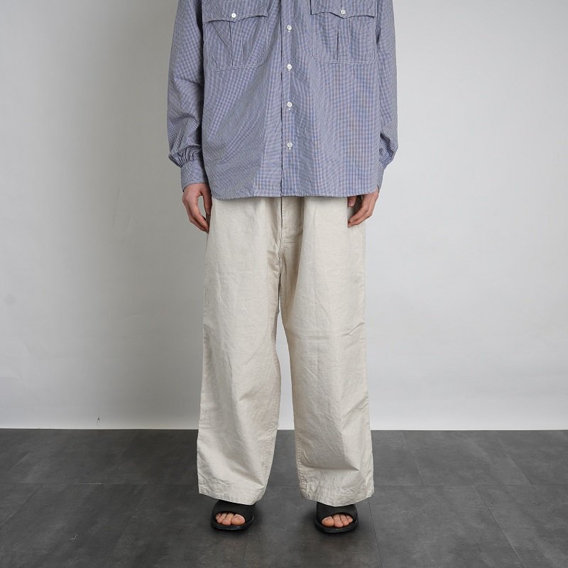 【Porter Classic ポータークラシック】 BELLE EPOQUE LINEN WIDE PANTS / OFF WHITE -  Avelia Online Store