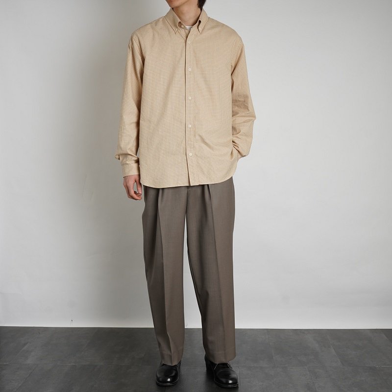 YAECA ヤエカ】 BUTTON SHIRT BD / YELLOW CHECK - Avelia ONLINE STORE