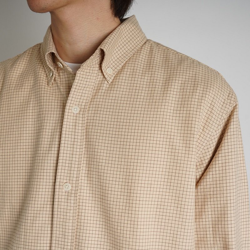 【YAECA ヤエカ】 BUTTON SHIRT BD / YELLOW CHECK - Avelia ONLINE STORE