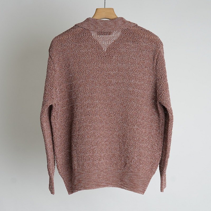 【ENCOMING ｲﾝｶﾐﾝｸﾞ】 FRONT SLIT JUMPER / PINK BEIGE Avelia ONLINE STORE