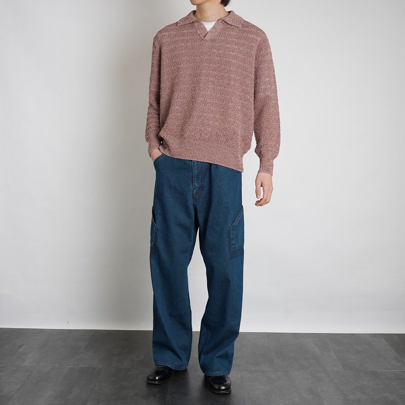 【ENCOMING ｲﾝｶﾐﾝｸﾞ】 FRONT SLIT JUMPER / PINK BEIGE Avelia ONLINE STORE