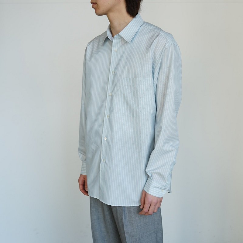 ショッピングクリアランス 23SS AURALEE FINX POLYESTER STRIPE SHIRT