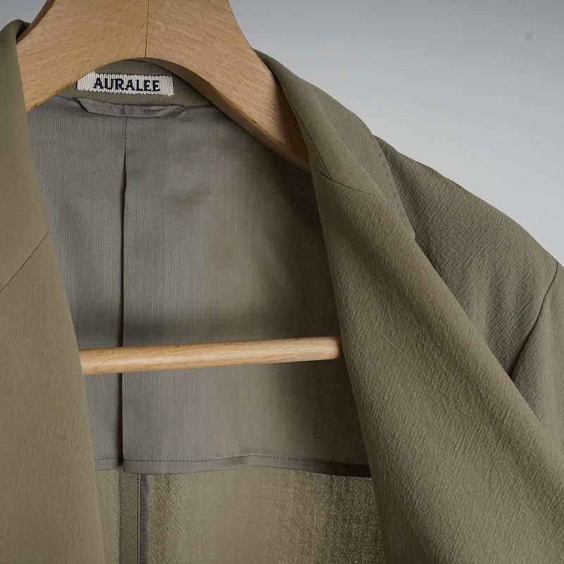 【AURALEE オーラリー】 HARD TWIST WOOL VIYELLA JACKET / LIGHT KHAKI - Avelia  ONLINE STORE