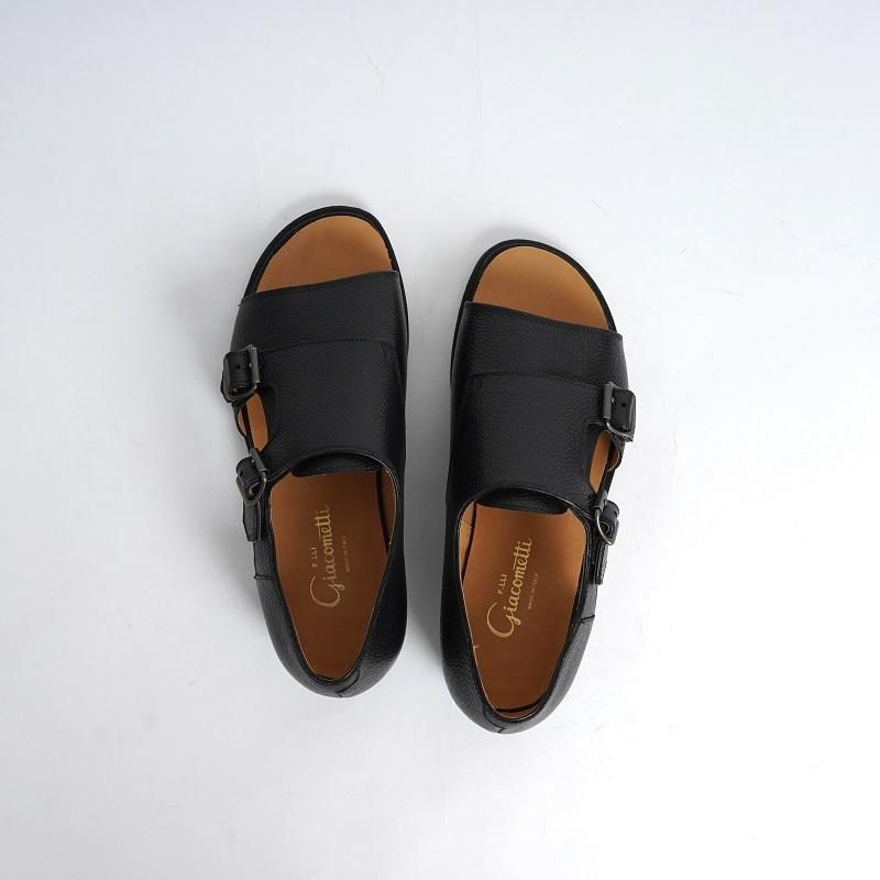 F.LLI Giacometti եƥåꥸ㥳åƥ FG330-DOUBLE MONK SANDAL- / BLACK
