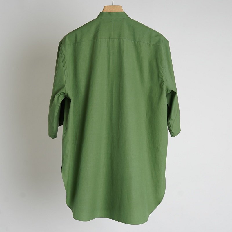 AURALEE オーラリー】 WASHED FINX TWILL HALF SLEEVED P/O SHIRT -WOMEN-/ GREEN -  Avelia ONLINE STORE