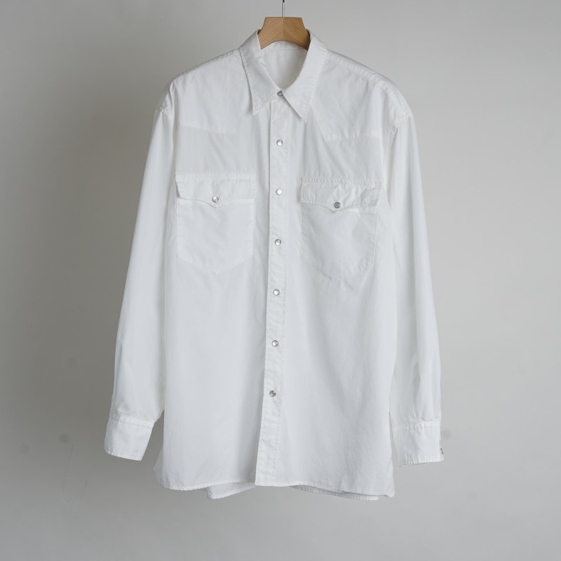 【23SS】 【Porter Classic ポータークラシック】 WIDE WESTERN SHIRT  / WHITE