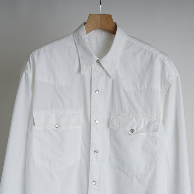 Porter Classic ポータークラシック】 WIDE WESTERN SHIRT / WHITE 