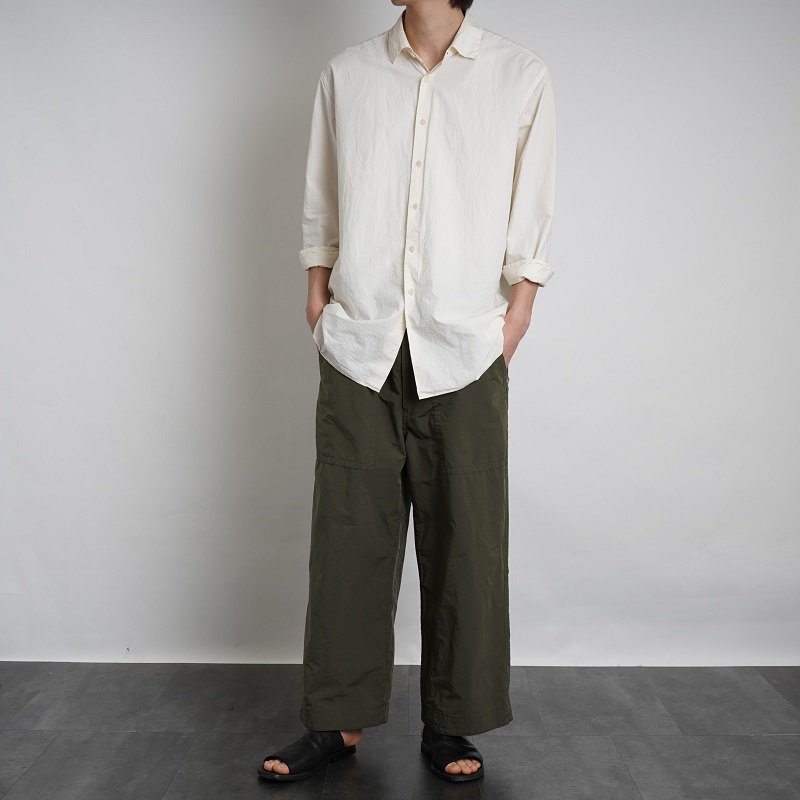 Porter Classic ポータークラシック】 WEATHER WIDE PANTS / OLIVE 