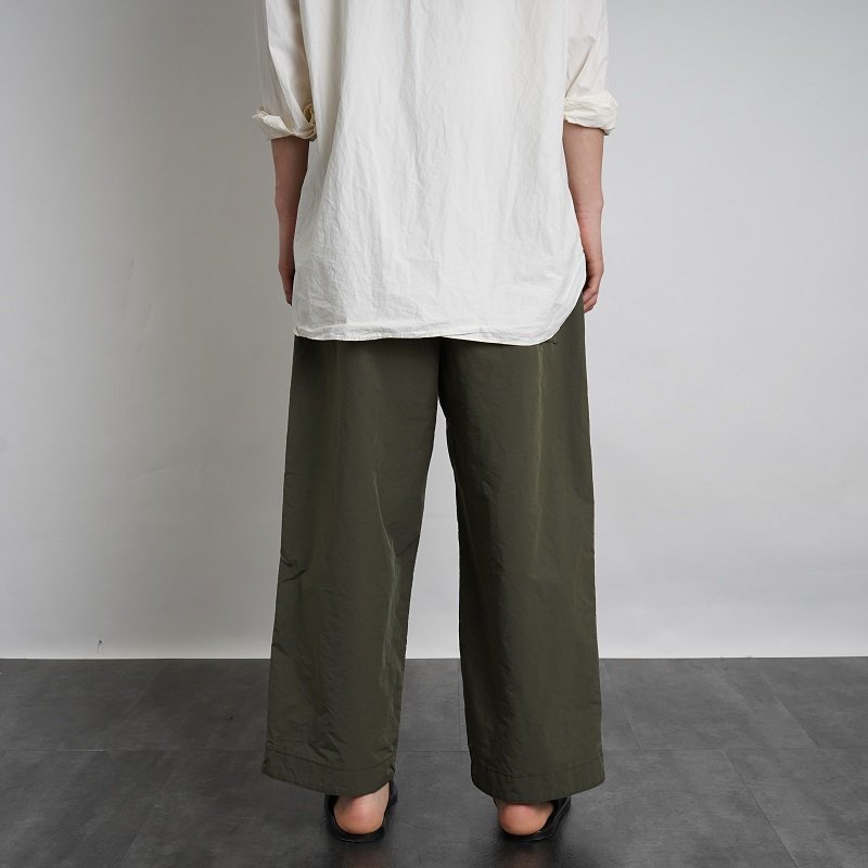 【Porter Classic ポータークラシック】 WEATHER WIDE PANTS / OLIVE - Avelia Online Store