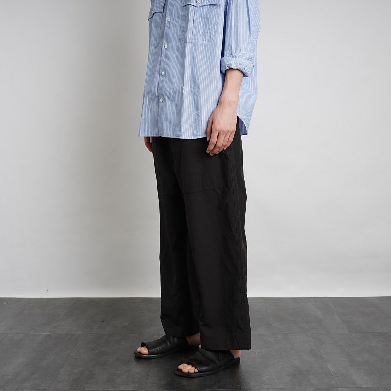 Porter Classic ポータークラシック】 WEATHER WIDE PANTS / BLACK