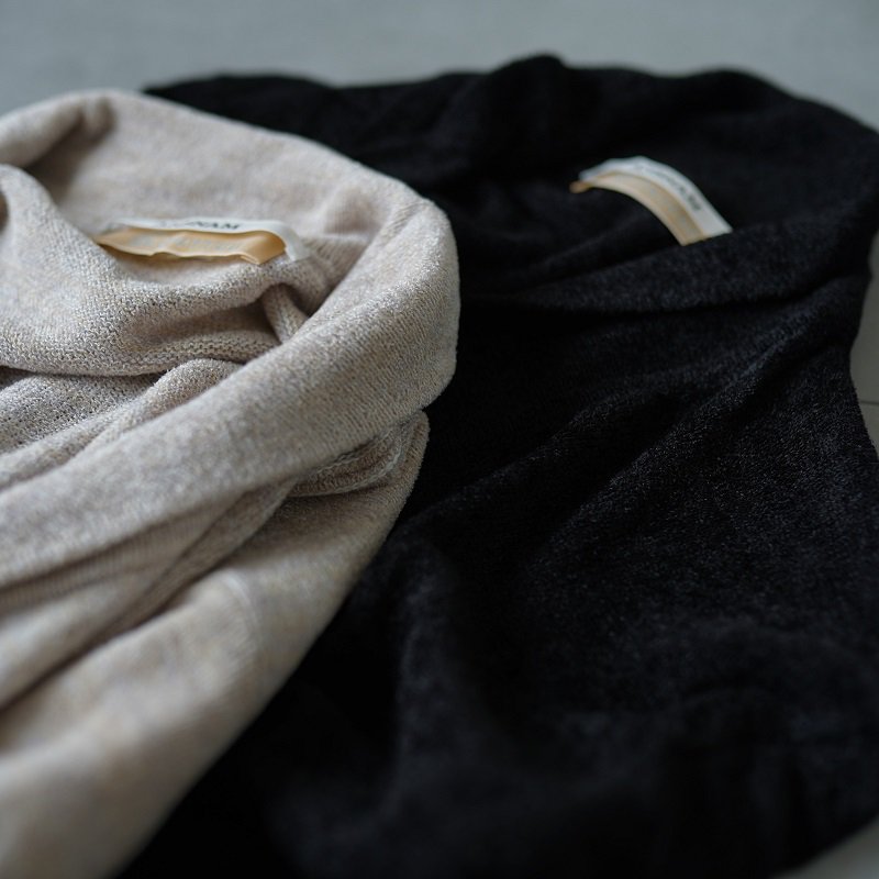 【ANSNAM Riverrun アンスナム リヴァーラン】 MOLE YARN CARDIGAN / BLACK Avelia ONLINE  STORE