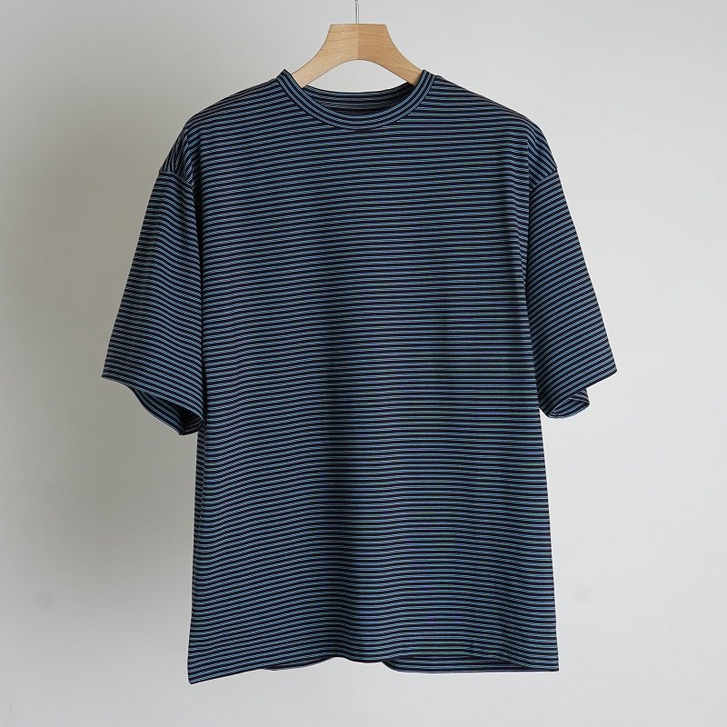 【KAPTAIN SUNSHINE キャプテンサンシャイン】Hard Twisted Border Jersey Boatneck S/S TEE /  NAVY BORDER - Avelia ONLINE STORE