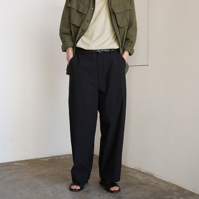 【Porter Classic ポータークラシック】 POPLIN GENE KELLY PANTS / BLACK - Avelia Online  Store