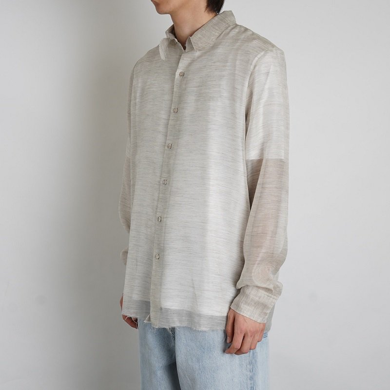 【GABRIELA COLL GARMENTS ガブリエラ コール ガーメンツ】 YAK BLEND SHIRT / HEATHERED GREY -  Avelia Online Store